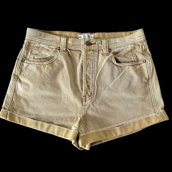 FLAWED We The Free size 31 Mustard Cuffed Jean Shorts Denim - Picture 1 of 6